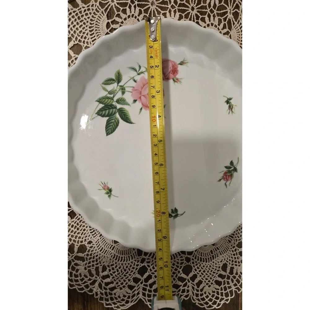 Christineholm Pink Rose Porcelain Pie Dish 10